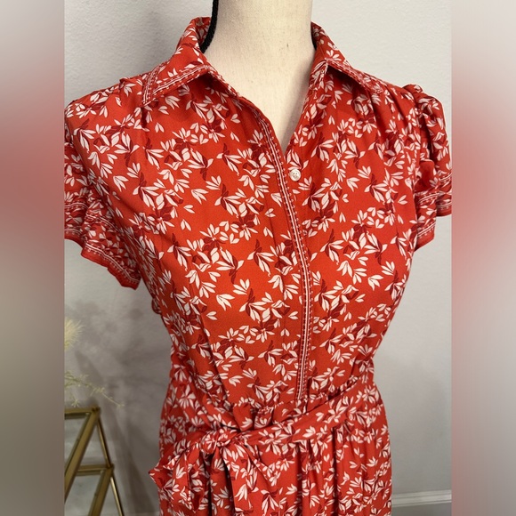 NWOT Max Studio Red Flutter Sleeve Maxi Dress | Size XS - Picture 3 of 10